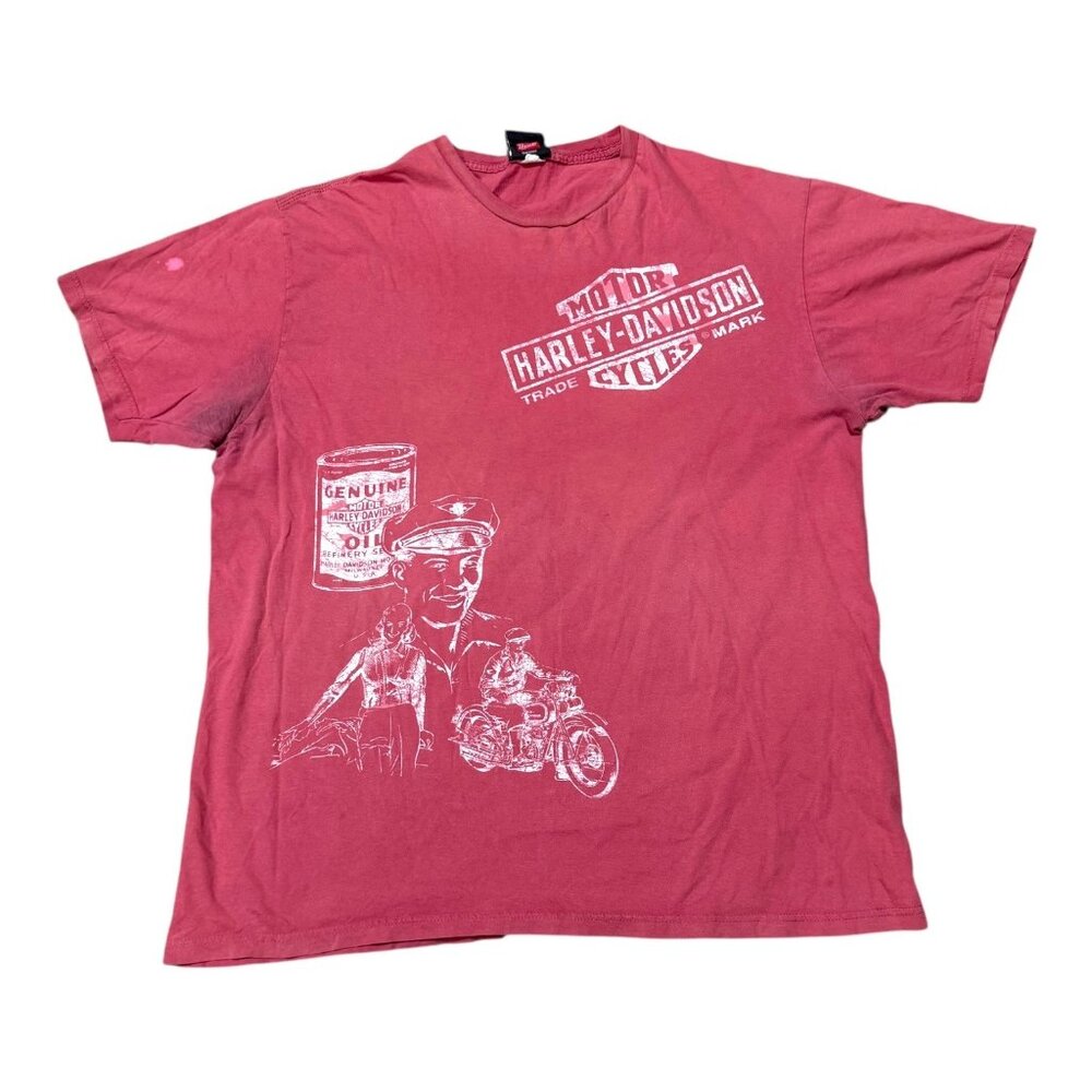 Harley-Davidson Motorcycles Biker T-Shirt 2X Red Cotton Mens Daytona Beach READ
